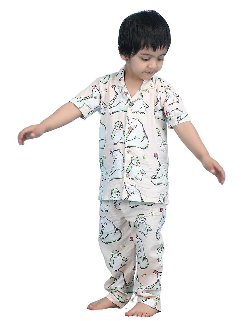 boys printed nightwear pyjama set - 21962406 - Standard Image - 3
