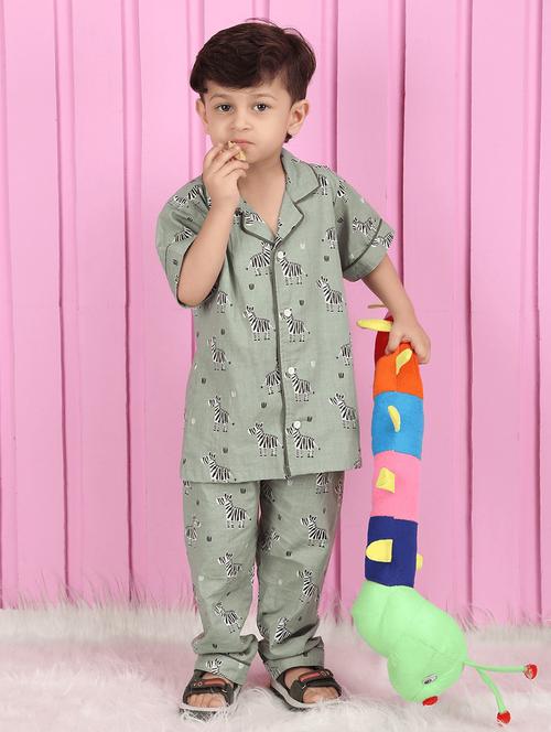 boys printed short sleeve nightwear pyjama set - 21962407 -  Standard Image - 0