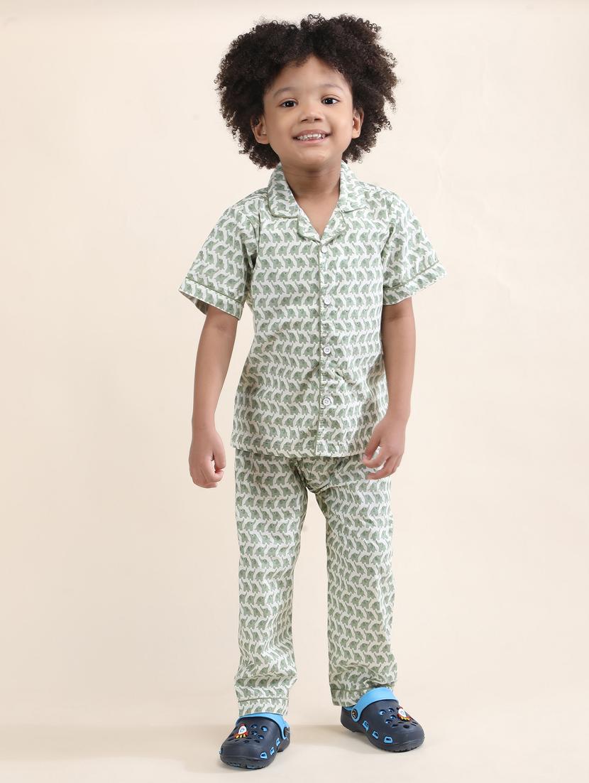 boys printed nightwear pyjama set - 21962411 - Zoom Image - 0