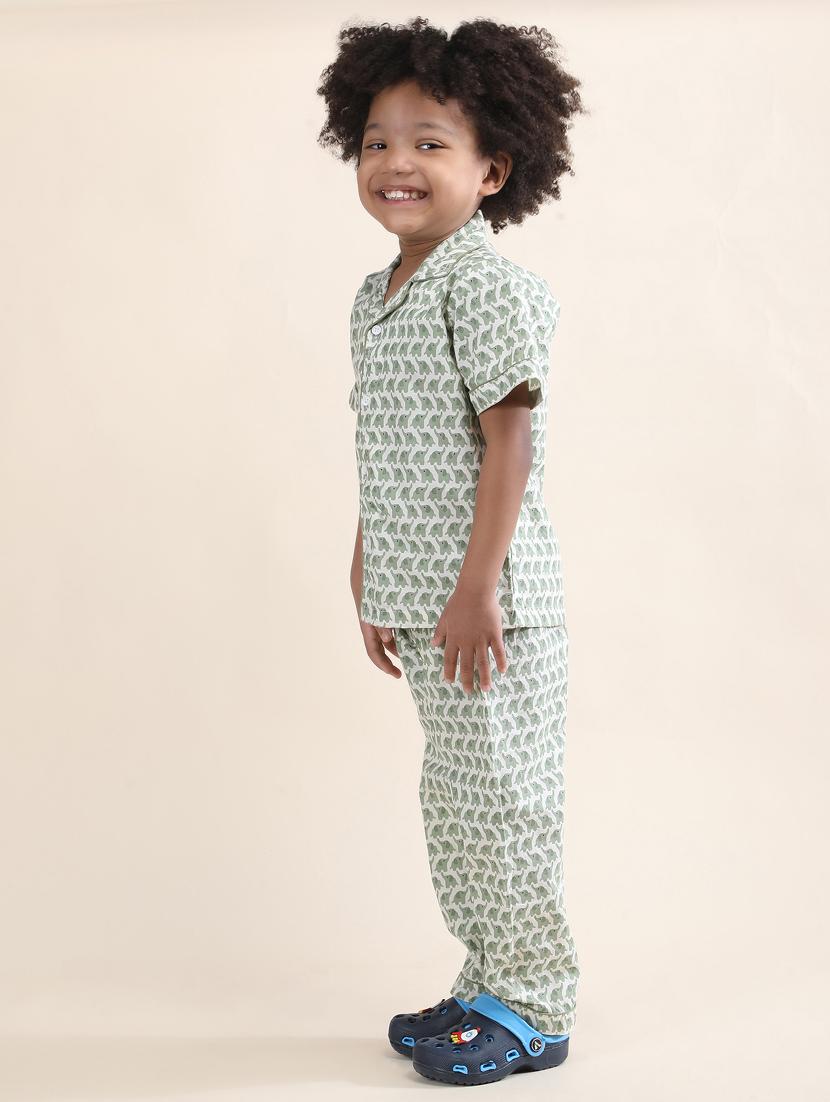 boys printed nightwear pyjama set - 21962411 - Standard Image - 3