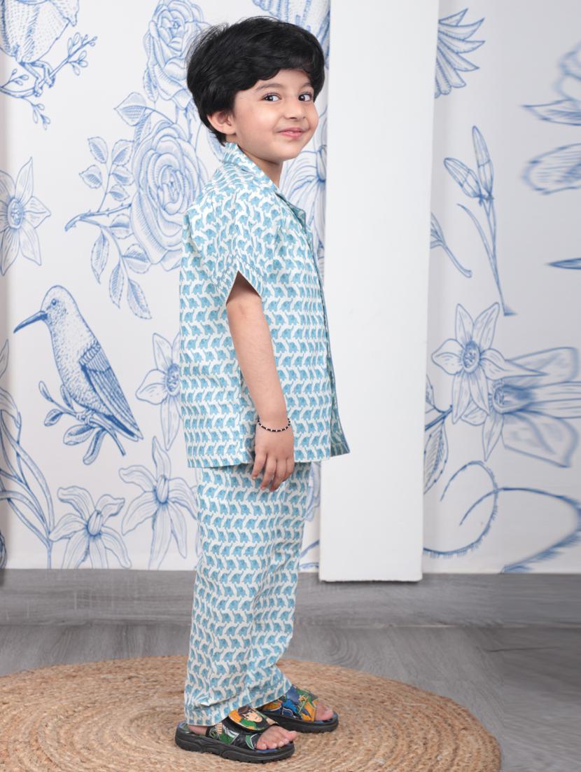 boys printed nightwear pyjama set - 21962412 - Standard Image - 3