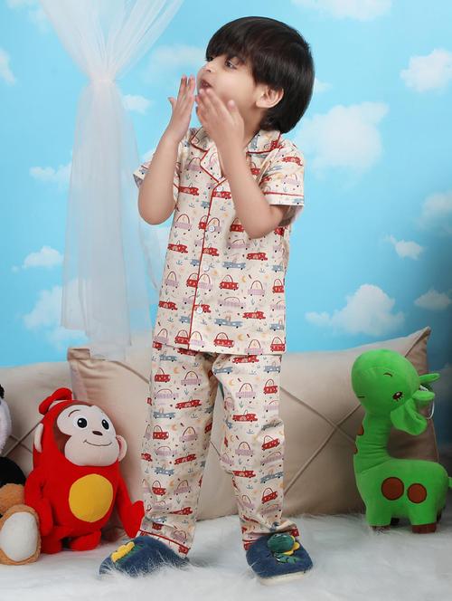 boys printed nightwear pyjama set - 21962414 -  Standard Image - 0