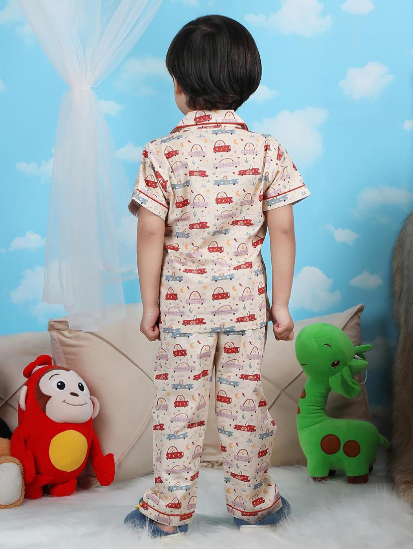 boys printed nightwear pyjama set - 21962414 - Standard Image - 3