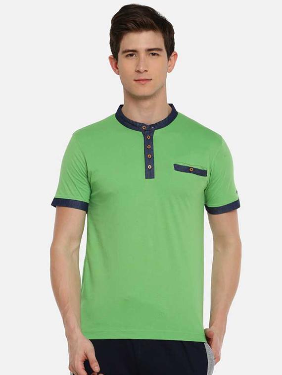 men solid short sleeve regular fit t-shirt - 21962423 -  Zoom Image - 0