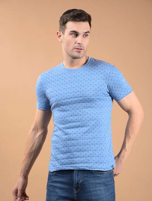men printed short sleeve slim fit t-shirt - 21962434 -  Standard Image - 0