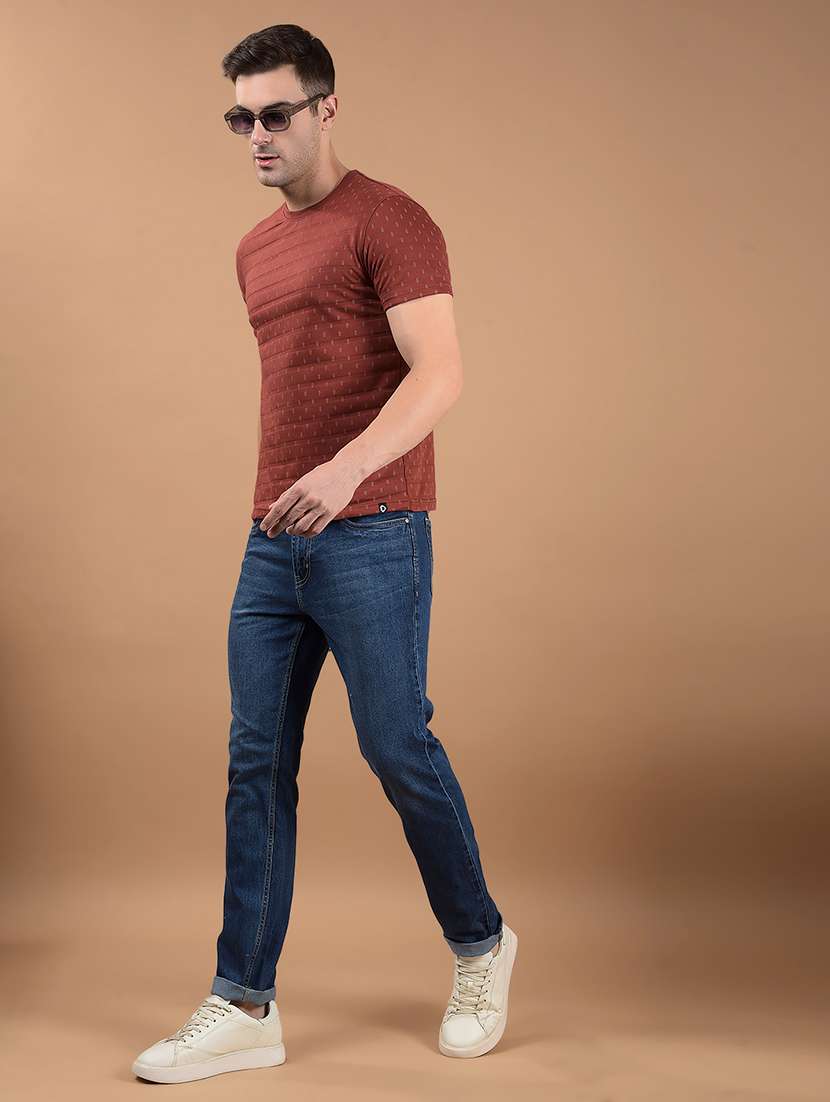 men printed short sleeve slim fit t-shirt - 21962435 -  Standard Image - 3