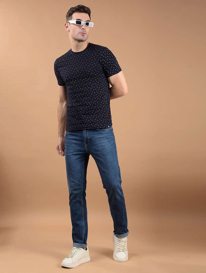 men printed short sleeve slim fit t-shirt - 21962437 -  Standard Image - 3