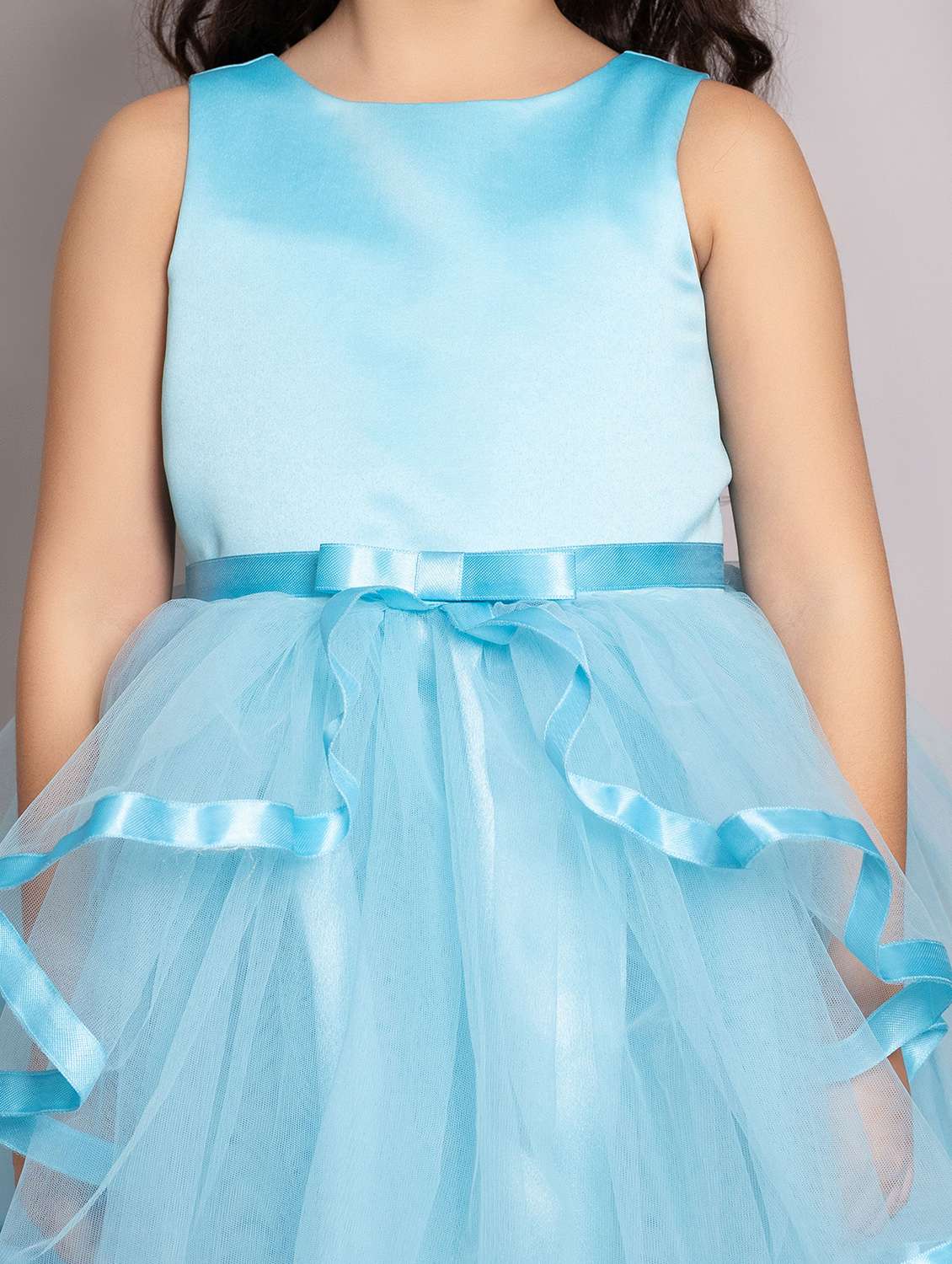 girls solid sleeveless high-low dress - 21962510 -  Standard Image - 5