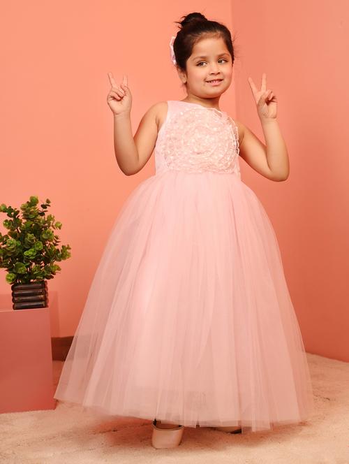 girls printed single shoulder fit & flare dress - 21962526 - Standard Image - 0