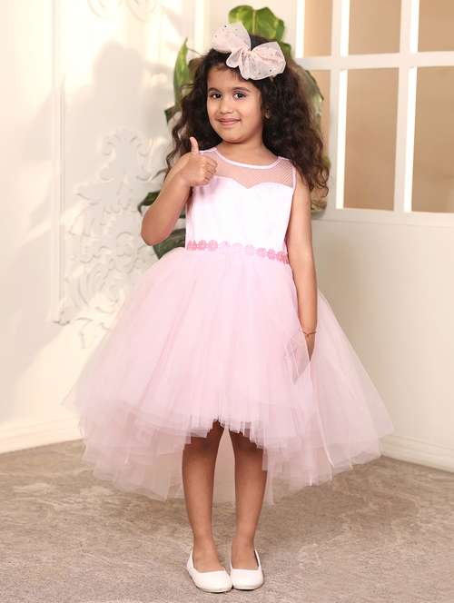 girls self designed sleeveless high low dress - 21962532 -  Standard Image - 0