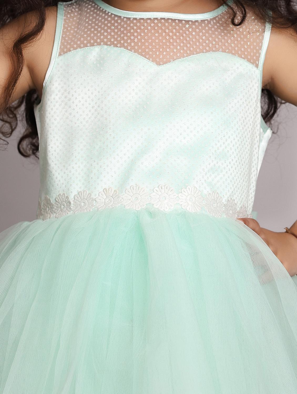 girls self designed sleeveless high low dress - 21962534 - Standard Image - 5