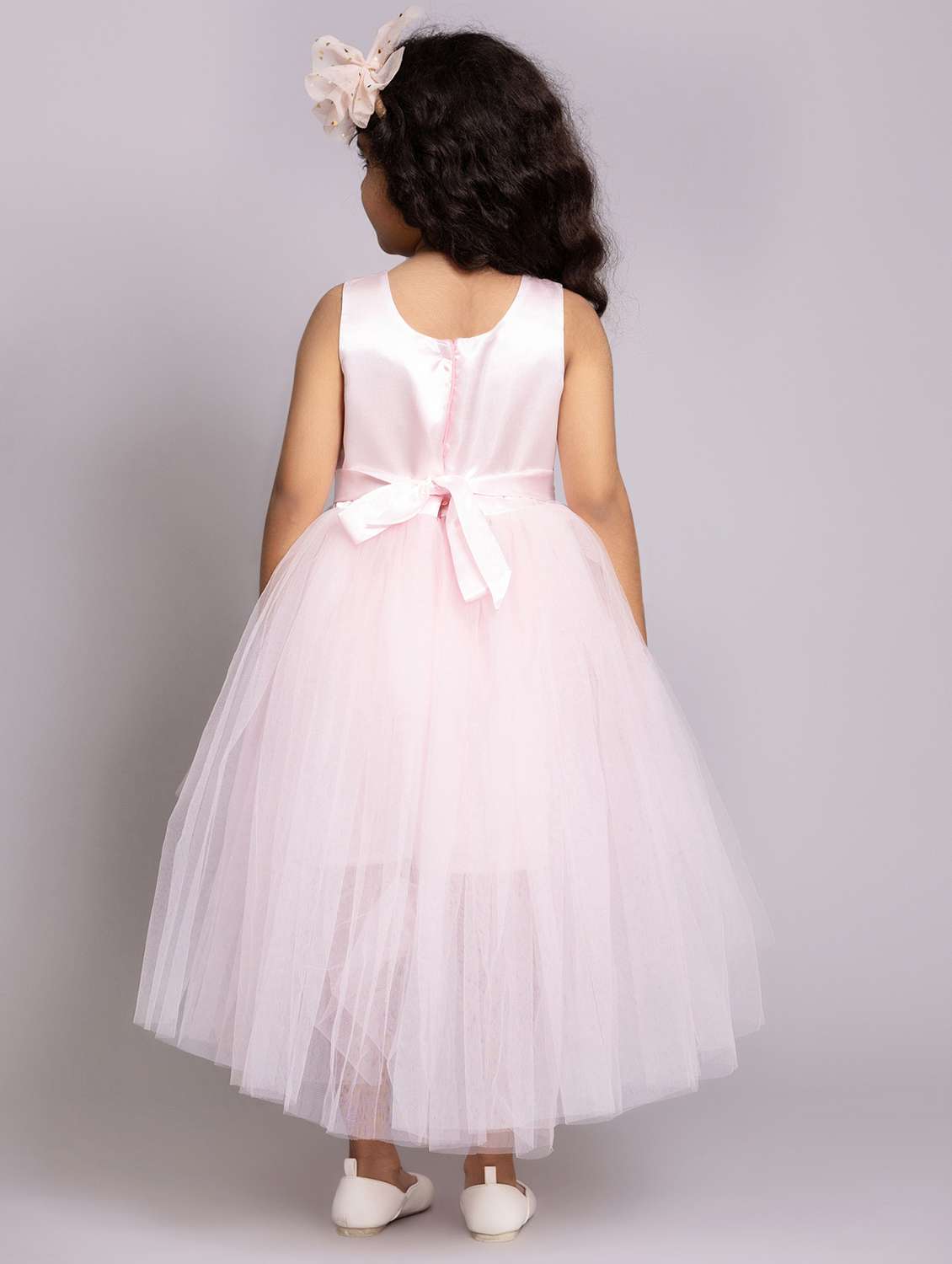 girls self designed sleeveless high low dress - 21962540 -  Standard Image - 3