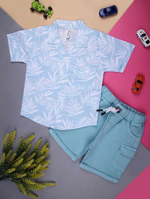 boys printed shirt and shorts set - 21962583 -  Standard Image - 0
