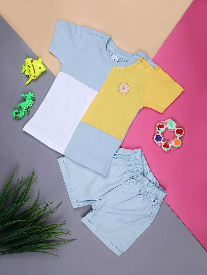 boys printed t-shirt and short set