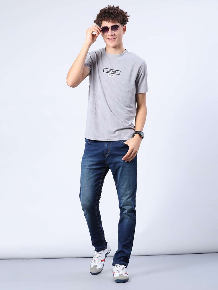 men chest print short sleeve regular fit t-shirt - 21962624 -  Standard Image - 3