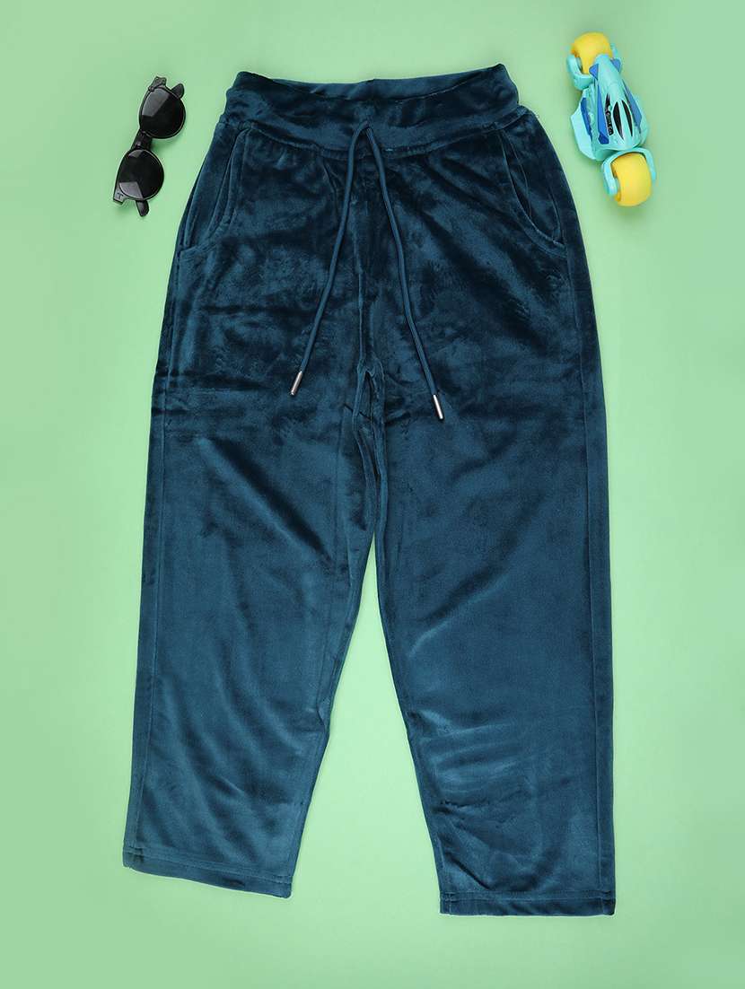 girls solid mid rise pajama