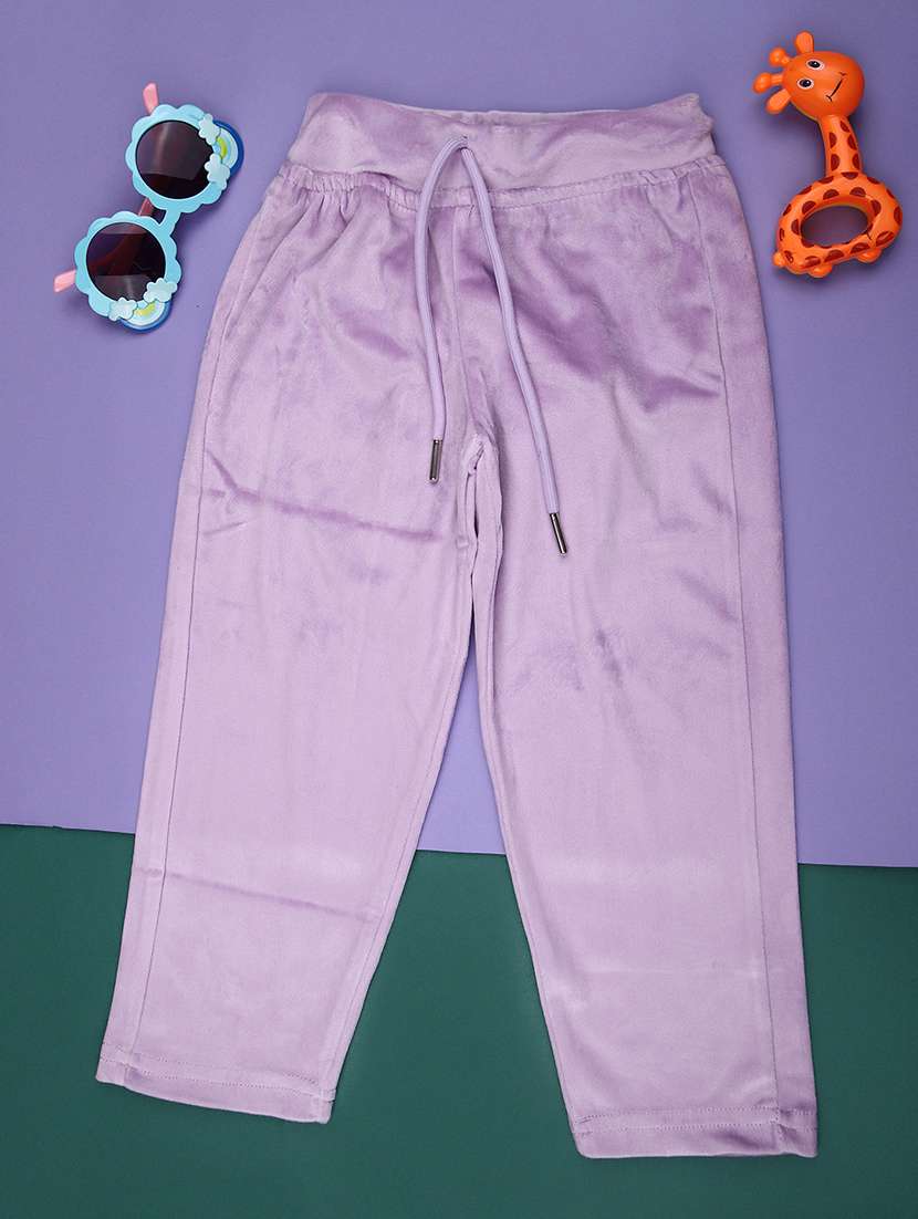 girls solid mid rise pajama