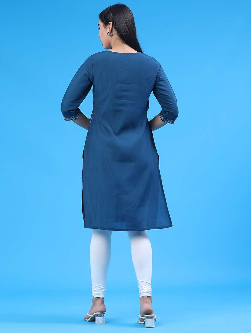 women printed round neck kurta legging set - 21962813 -  Standard Image - 5