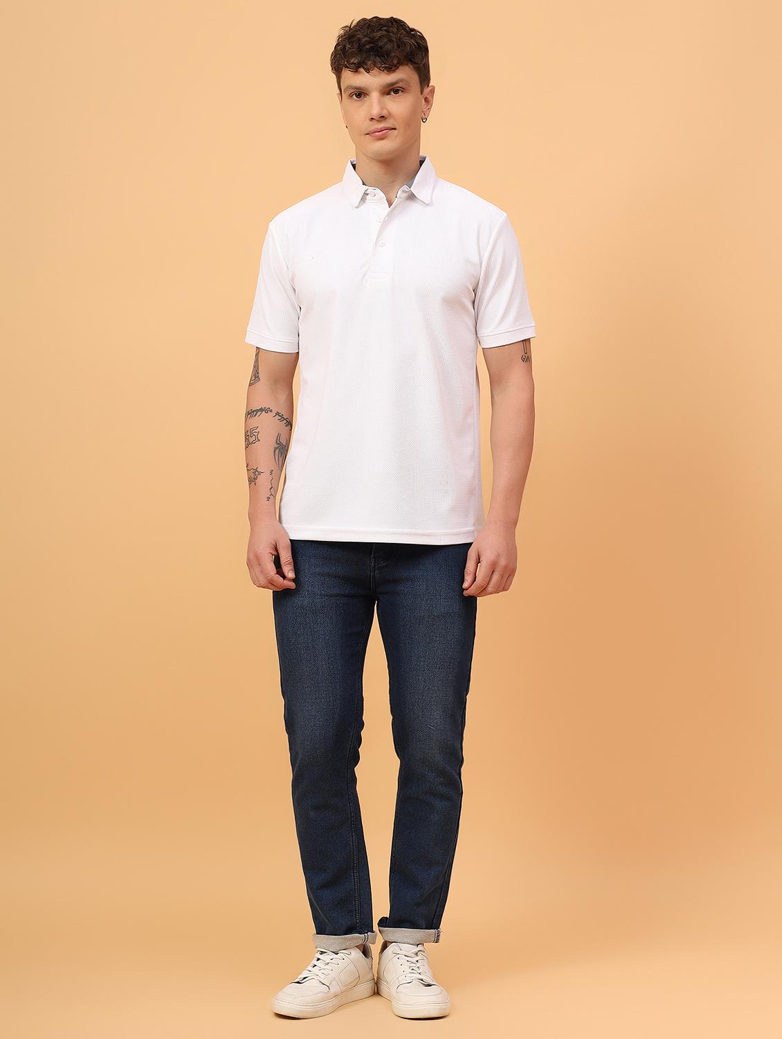 men striped short sleeve regular fit polo t-shirt - 21962900 - Standard Image - 3