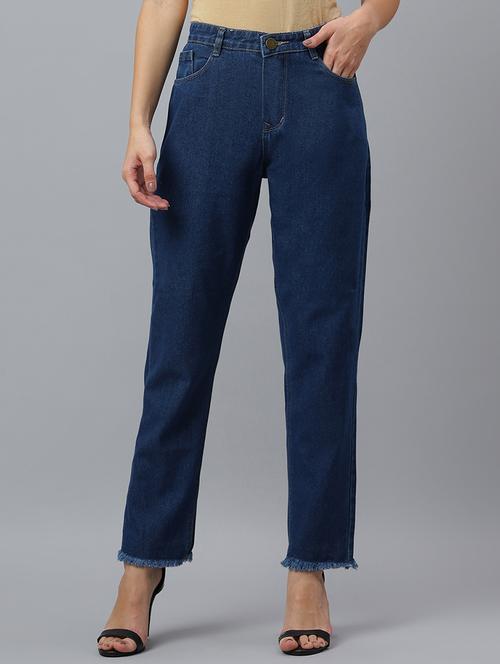 women solid mid rise straight fit jean - 21962902 -  Standard Image - 0