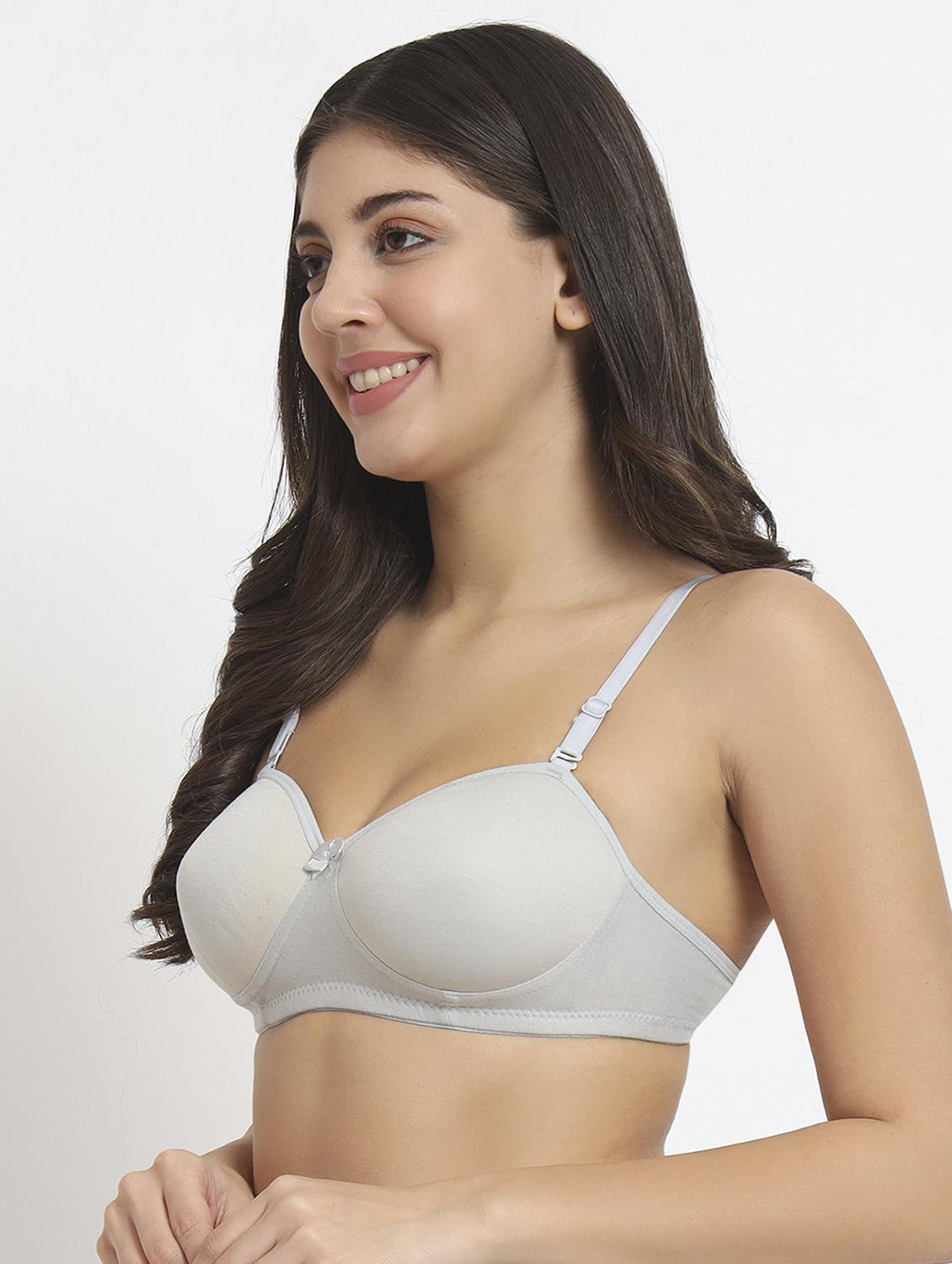 women pack of 3 solid t-shirt bra - 21962918 - Standard Image - 3