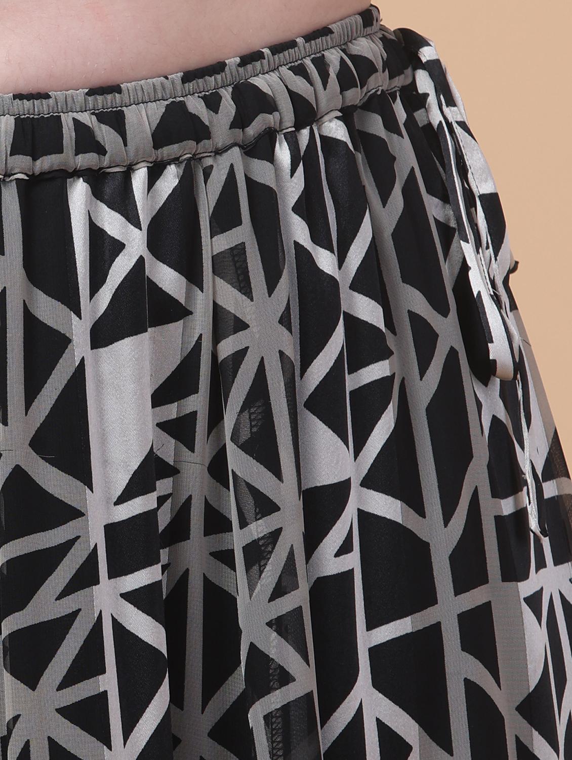 women printed mid rise flared maxi skirt - 21962952 - Standard Image - 5