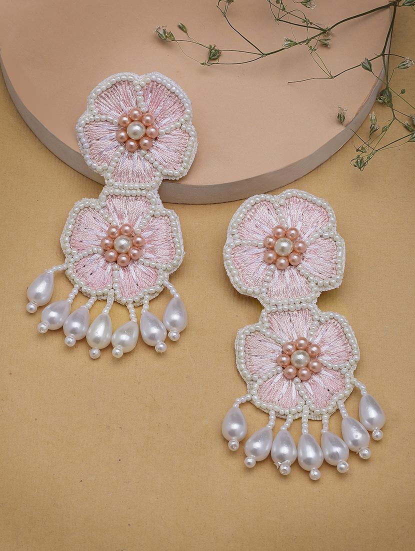 women floral handcrafted beads drop earring - 21962962 - Zoom Image - 0