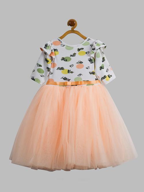 girls printed short sleeve fit & flare dress - 21963183 -  Standard Image - 0