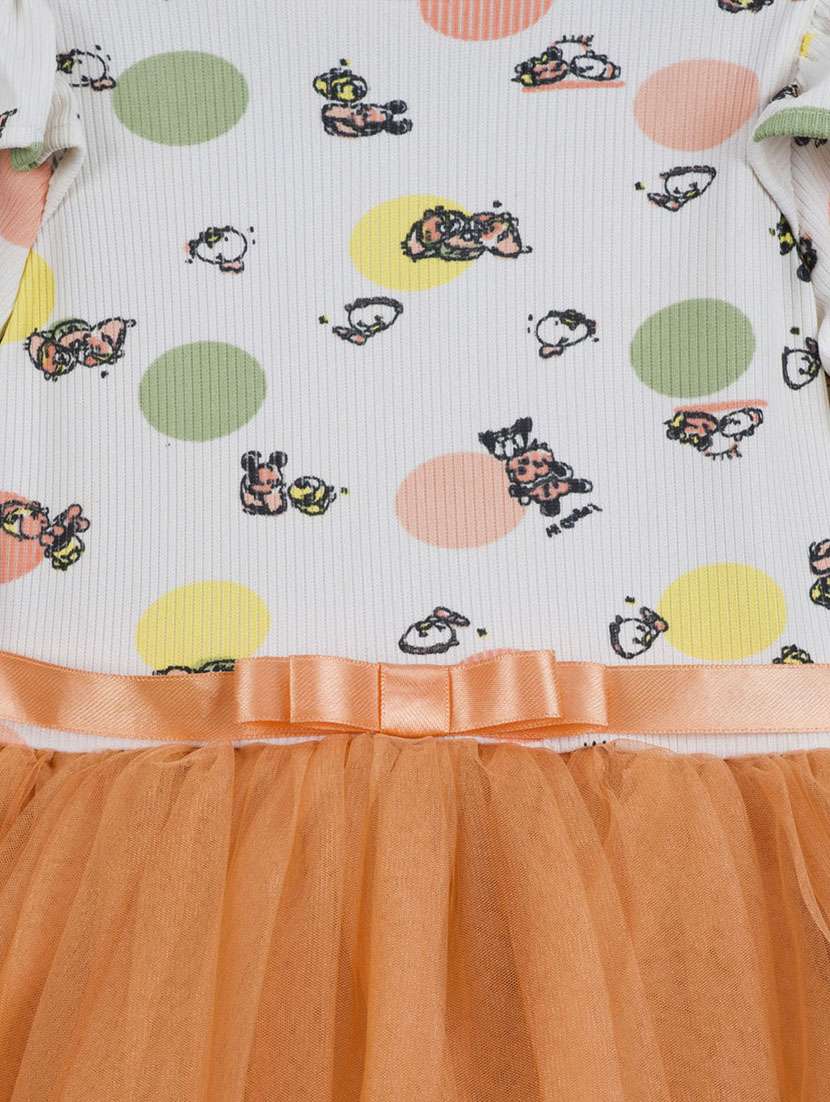 girls printed short sleeve fit & flare dress - 21963185 -  Standard Image - 3