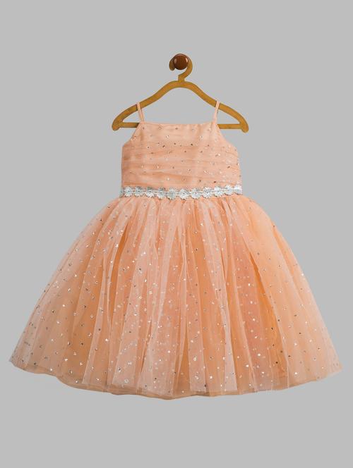 girls embellished shoulder strap fit & flare dress - 21963196 - Standard Image - 0