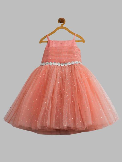 girls embellished shoulder strap fit & flare dress - 21963197 -  Standard Image - 0