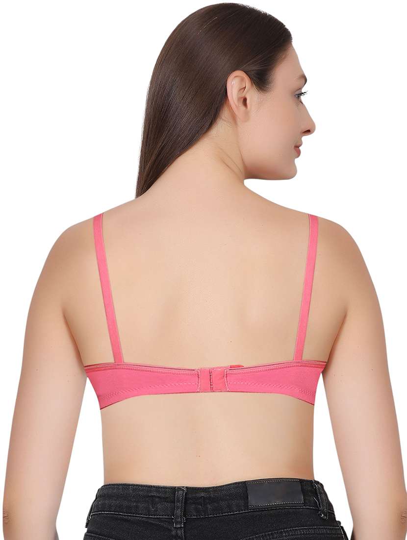 women solid lightly padded t-shirt bra - 21963215 - Standard Image - 3