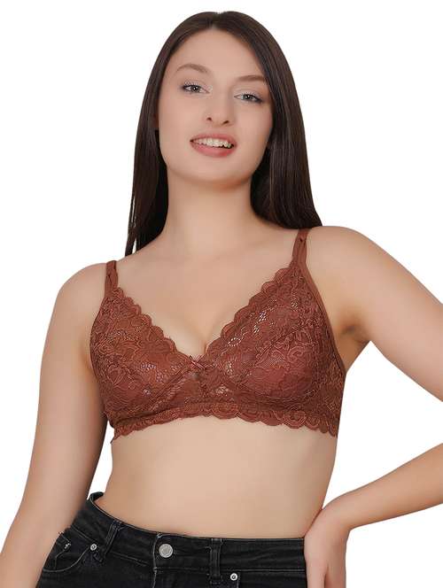 women self designed lace t-shirt bra - 21963217 - Standard Image - 0