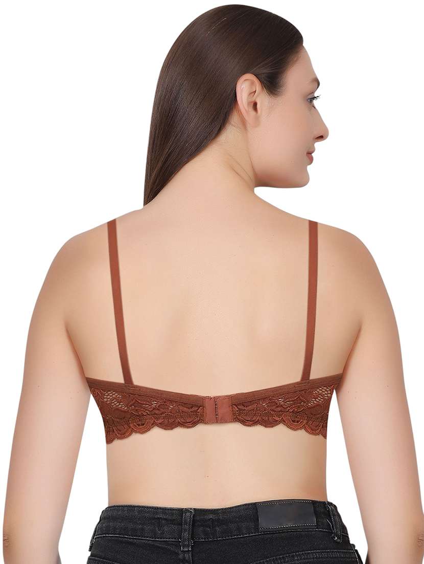 women self designed lace t-shirt bra - 21963217 - Standard Image - 3