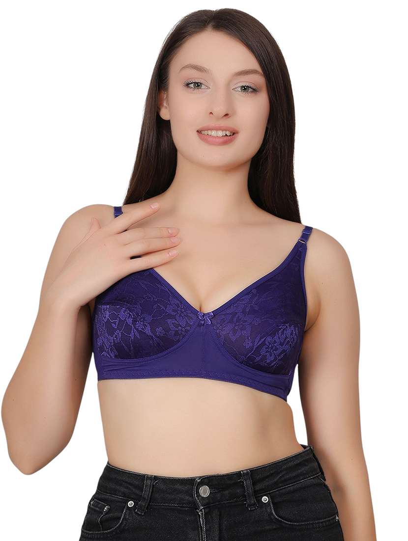 women self designed lace detailed regular bra - 21963229 - Zoom Image - 0