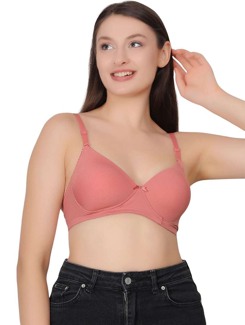 women solid lightly padded t-shirt bra - 21963236 - Zoom Image - 0