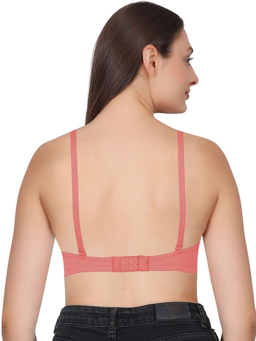 women solid lightly padded t-shirt bra - 21963236 - Standard Image - 3