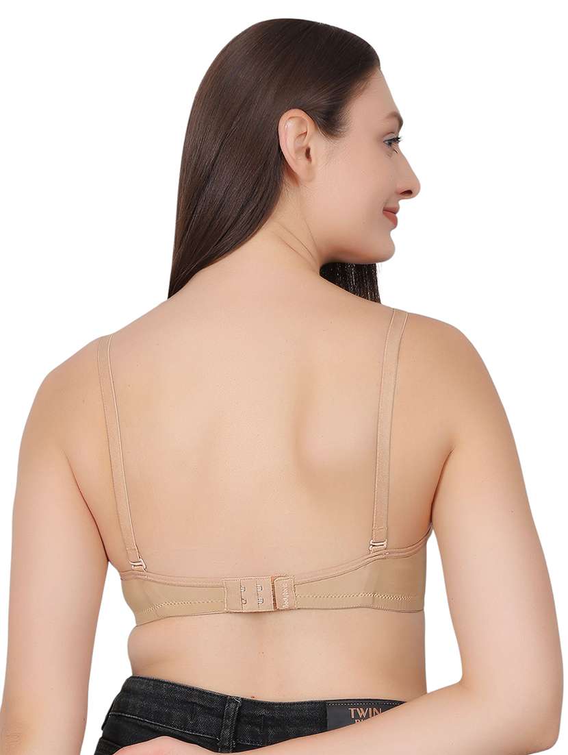 women solid lightly padded t-shirt bra - 21963240 - Standard Image - 3