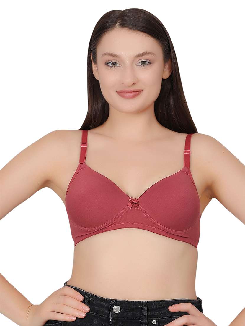 women solid lightly padded t-shirt bra - 21963242 - Zoom Image - 0