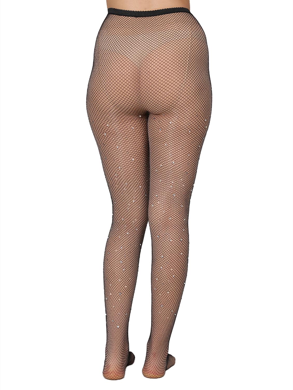 women black solid nylon stocking - 21963267 - Standard Image - 3