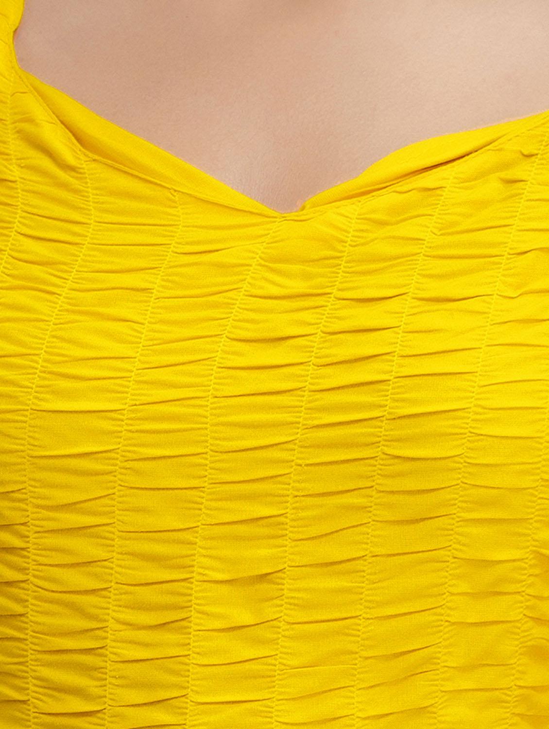 women color block puff sleeve tiered dress - 21963346 - Standard Image - 5