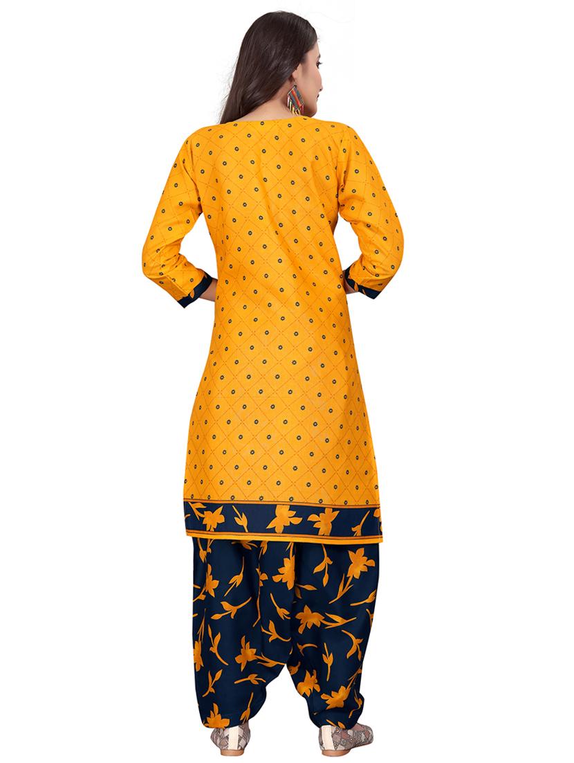 women printed three quarter sleeve kurta salwar with dupatta set - 21963367 - Standard Image - 3