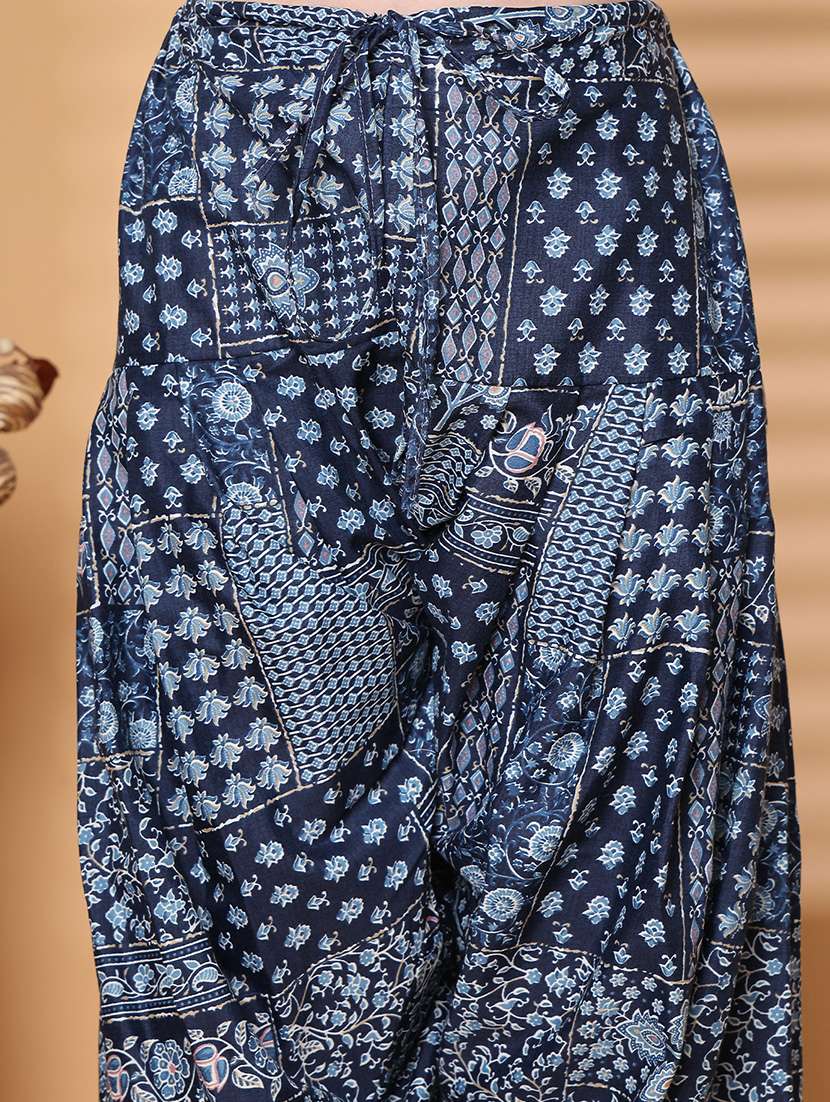 women printed three quarter sleeve kurta salwar with dupatta set - 21963381 -  Standard Image - 5