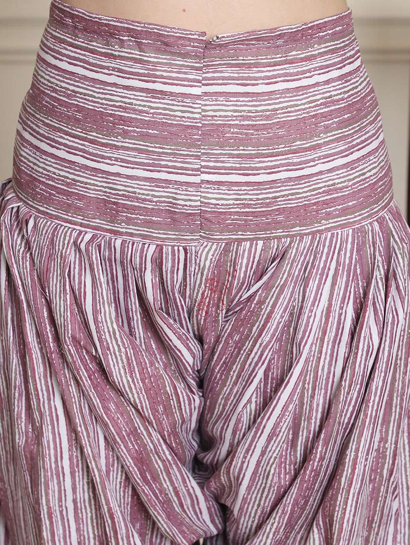 women printed three quarter sleeve kurta salwar with dupatta set - 21963391 -  Standard Image - 5