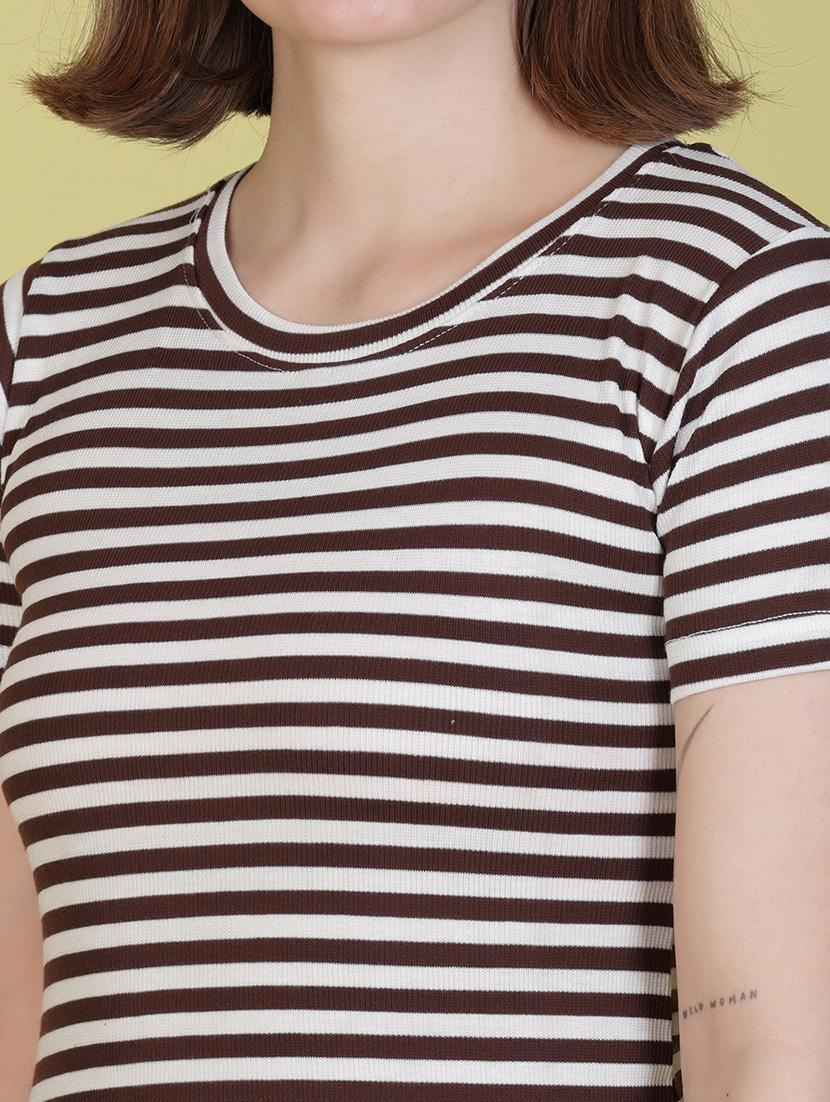 women striped short sleeve t-shirt - 21963933 - Standard Image - 5