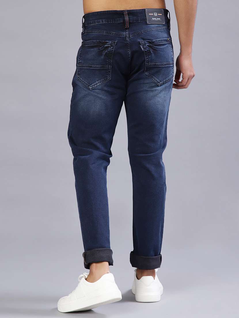 men washed mid rise full length jeans - 21964206 -  Standard Image - 3
