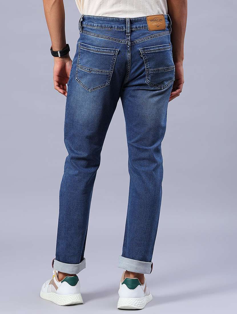 men washed mid rise full length jeans - 21964215 -  Standard Image - 3