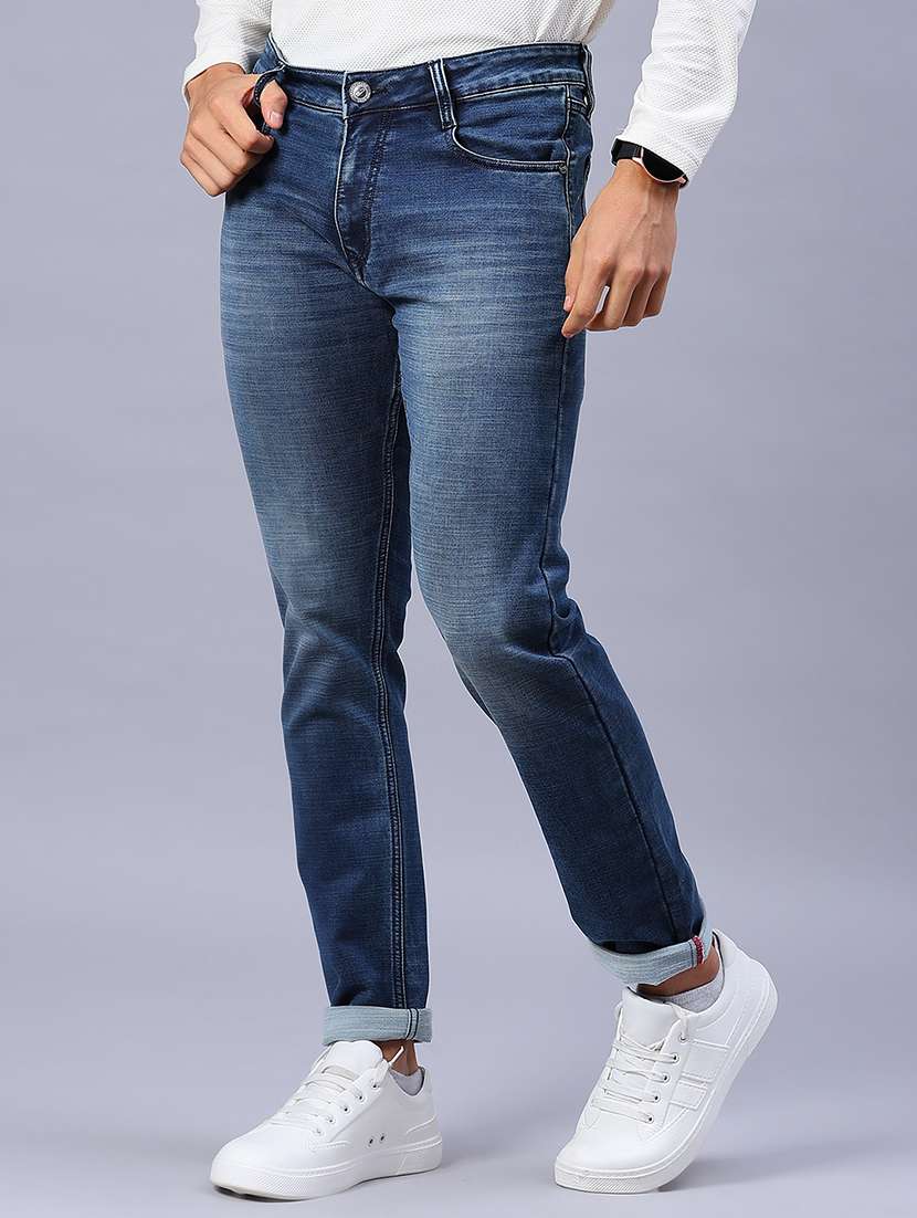 men washed mid rise full length jeans - 21964219 -  Standard Image - 3