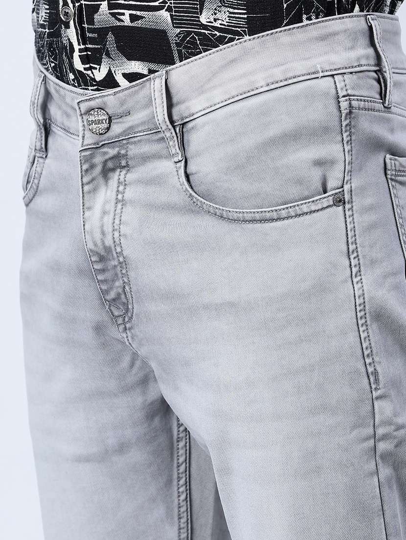 Men Washed Mid Rise Full Length Jeans - 21964222 -  Standard Image - 5