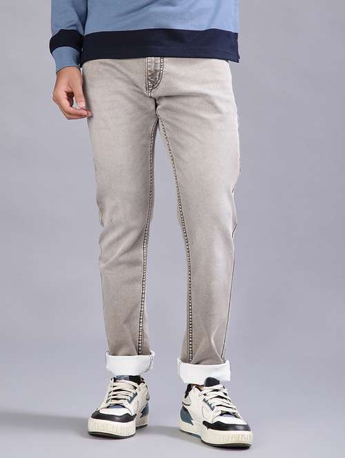 men washed mid rise full length jeans - 21964223 - Standard Image - 0